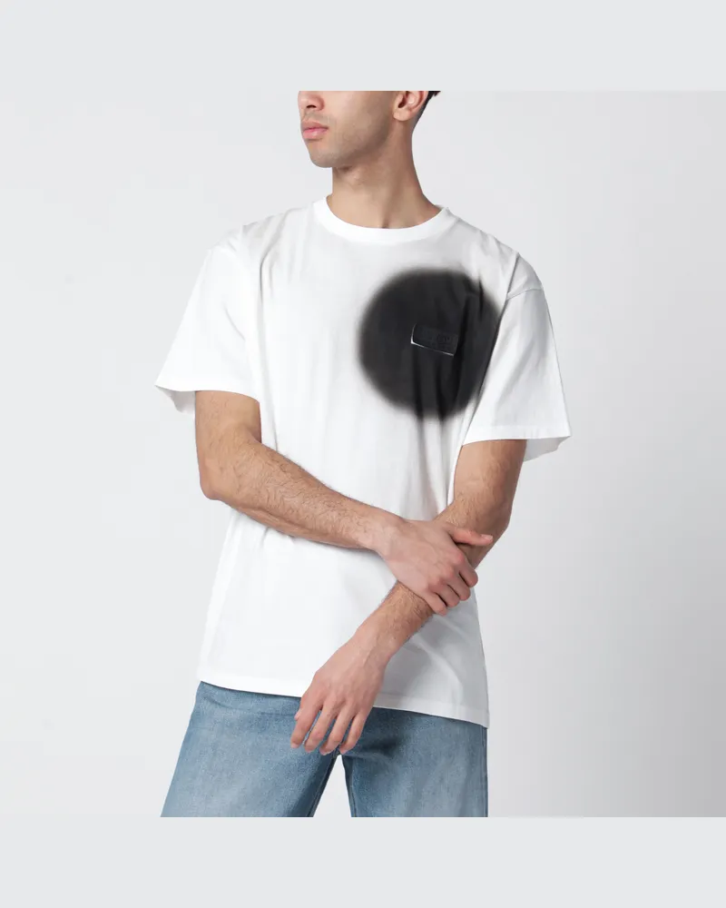 Maison Margiela Weißes T-Shirt Mit Spray-Print White