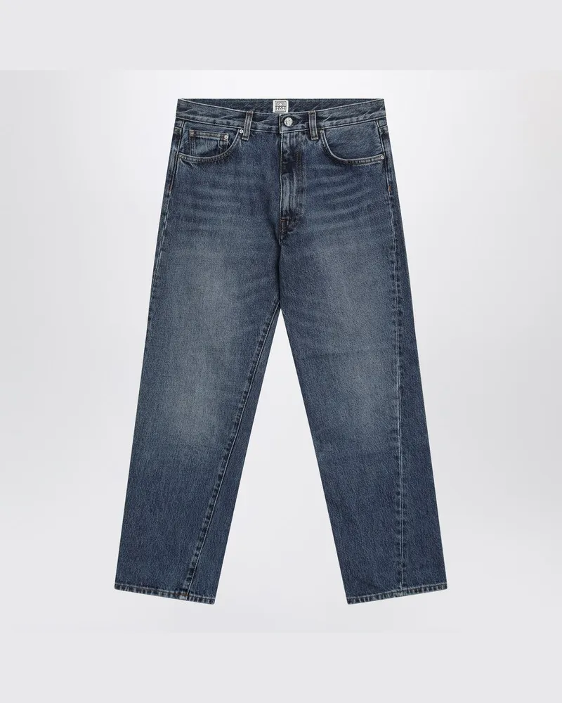 Totême Ausgewaschene blaue Denim-Jeans Blau