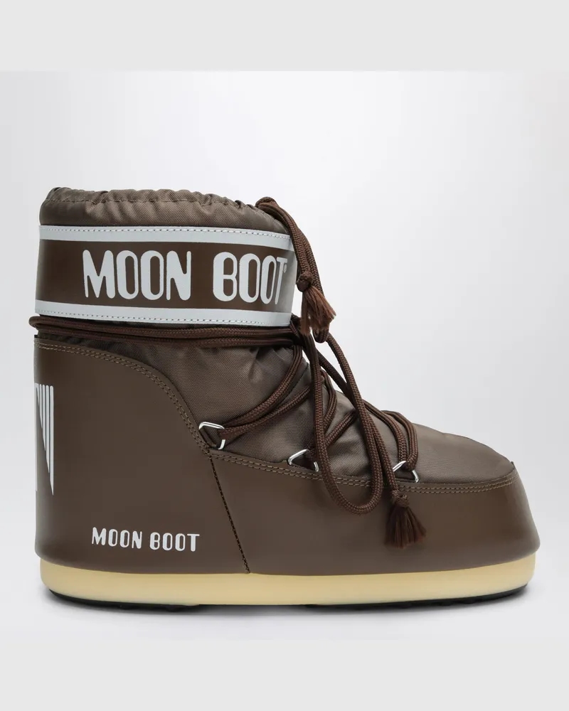 Moon Boot Icon Low Stiefel aus Cocoa-farbenem Nylon Brown