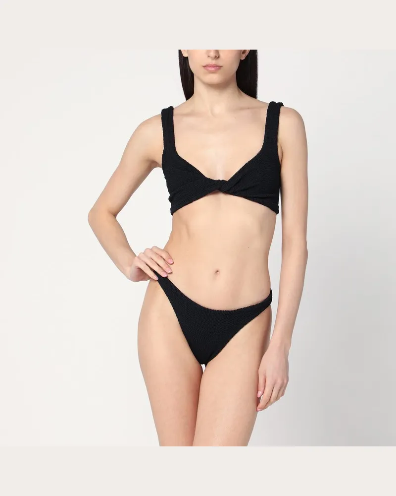 Hunza G Zweiteiliges Bikini-Set Juno in Schwarz Schwarz