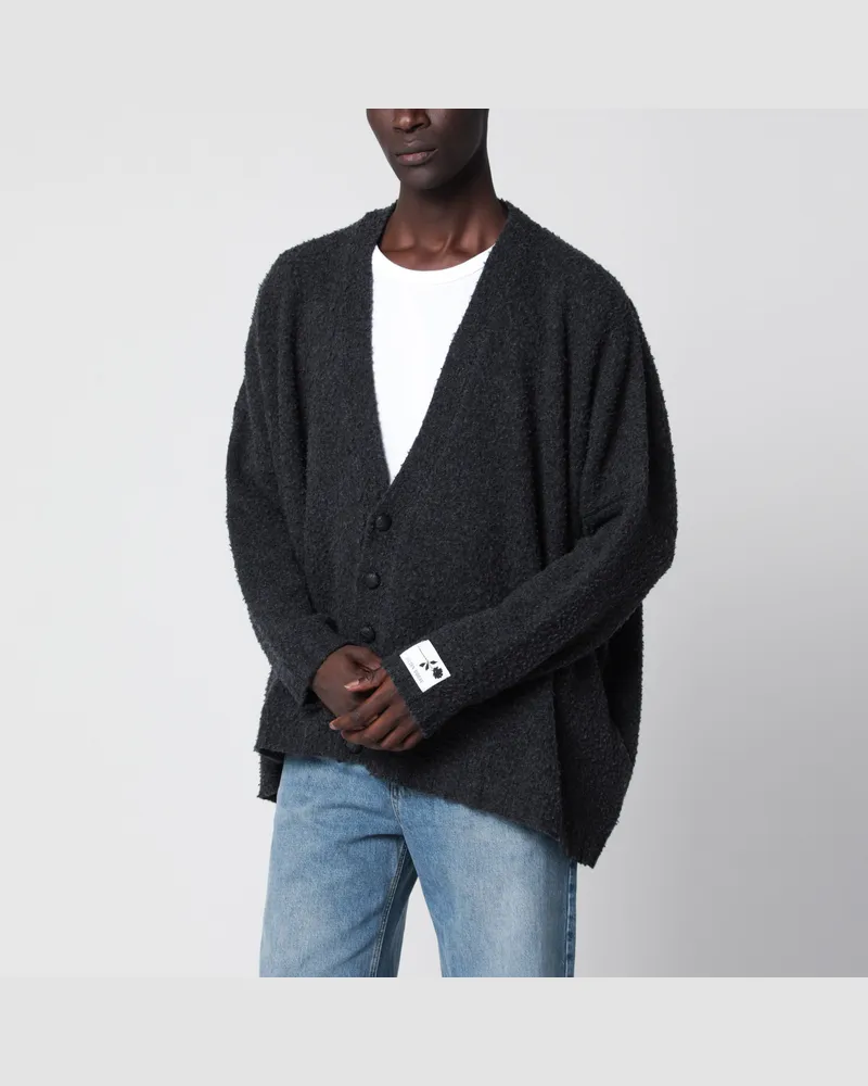 Golden Goose Graue Bouclé-Strickjacke aus Wolle Grey