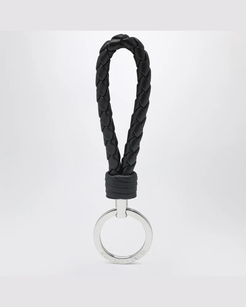 Bottega Veneta Schwarzer Intrecciato Schlüsselanhänger 
