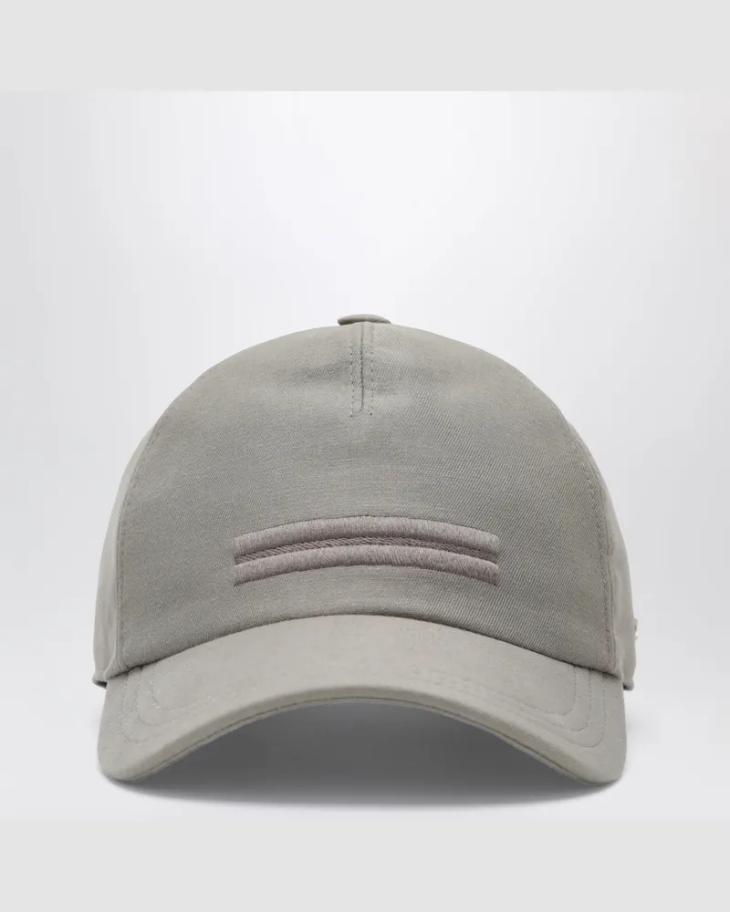 Ermenegildo Zegna Taupefarbene Baseballkappe aus Baumwolle Beige