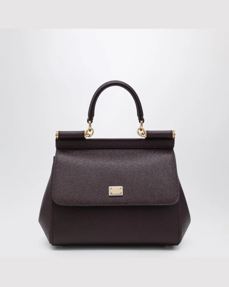 Dolce & Gabbana Große weinrot Sicily Handtasche Burgunderrot