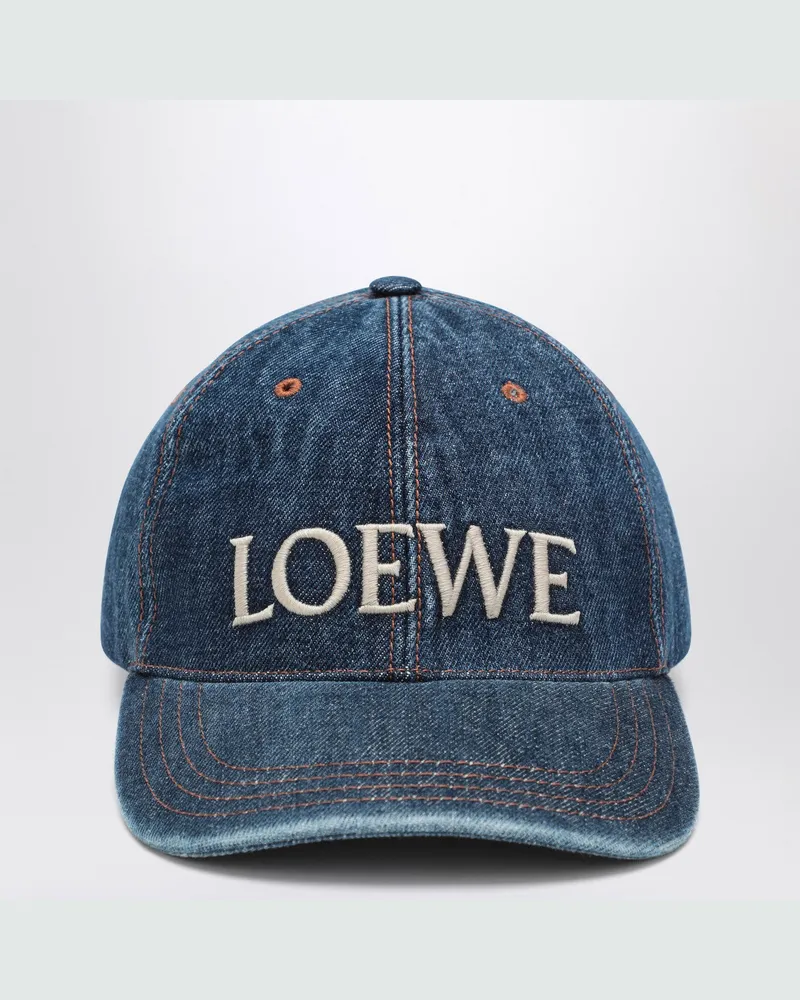 Loewe Denim-Baseballkappe mit Logo Blue