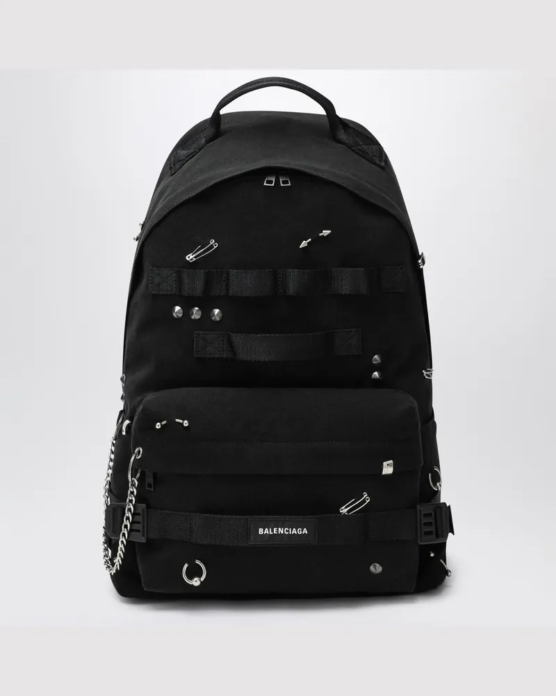 Balenciaga Mittlere Armee Multicarry Rucksack schwarz Schwarz