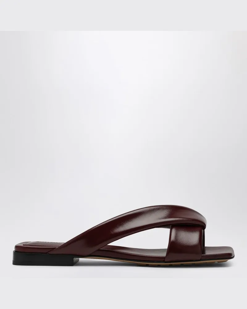 Bottega Veneta Mule flach Riva Farbe Barolo Rot