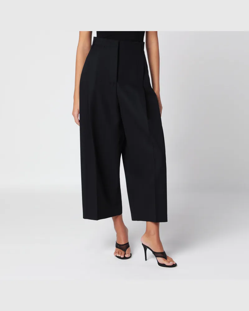 Jacquemus Schwarze Miami-Hose aus kühler Wolle Black