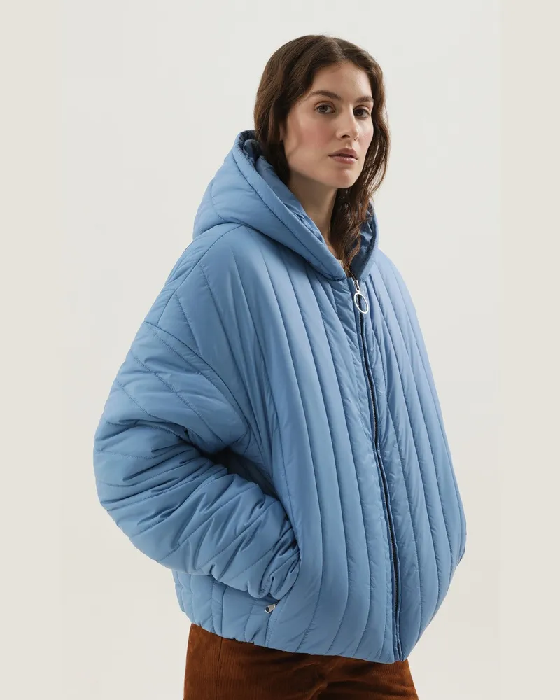 1989 STUDIO Hellblau gesteppte Daunenjacke Light