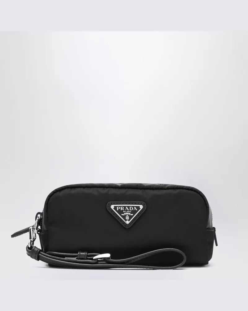 Prada Schwarze Mappe aus Re-Nylon Schwarz