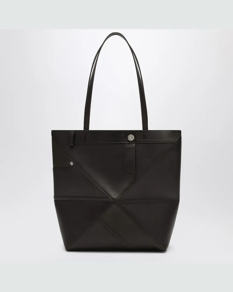 Loewe Mittlere Puzzle Fold Panta Tote Tasche in Vintage-Braun 