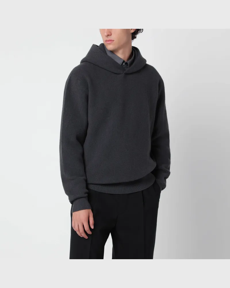 Christophe Lemaire Grauer Kapuzenpullover aus Kaschmirmischung Grey