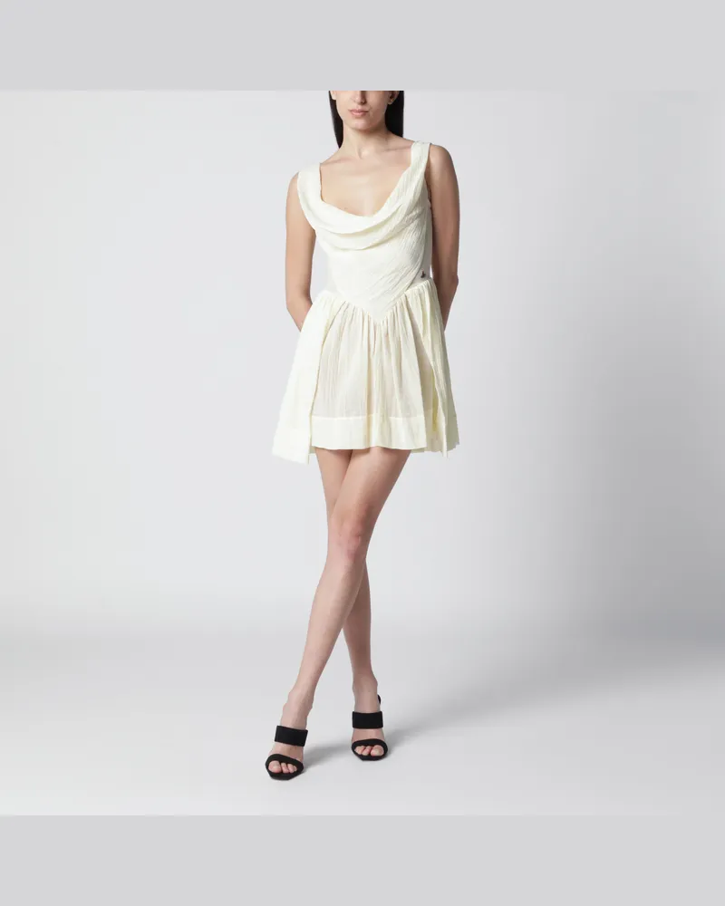 Vivienne Westwood Sunday Minikleid aus Baumwolle in Milchfarbe Beige