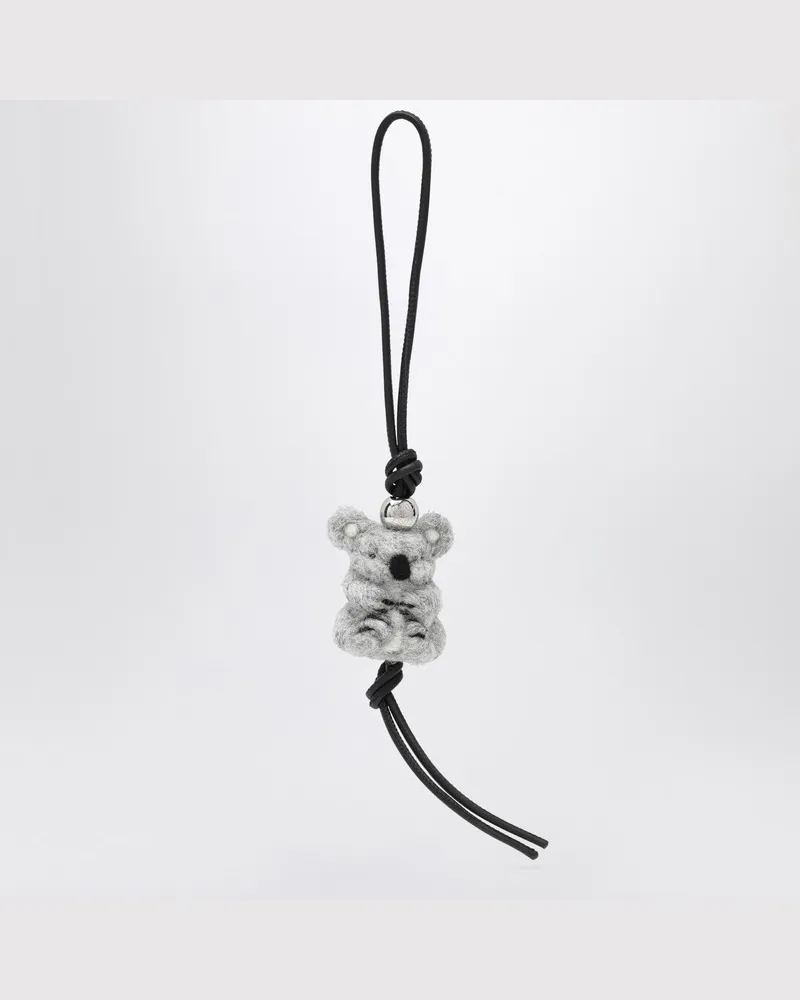 Loewe Koala-Anhänger aus Filz und Leder Grau
