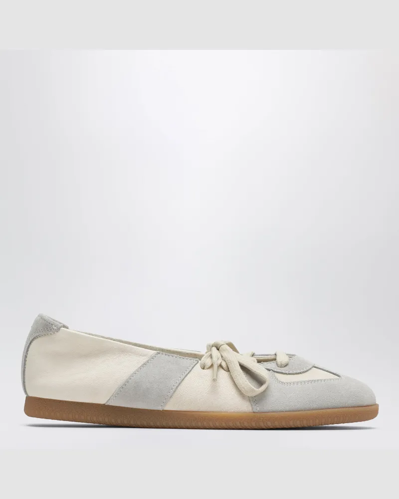 Maison Margiela Ballerinas Replica Ballet mit Schnürung aus Leder sandfarben Beige