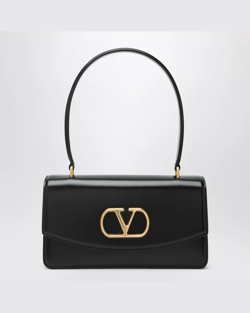 Valentino Garavani Vain Tasche in schwarzem Lackkalbsleder Schwarz