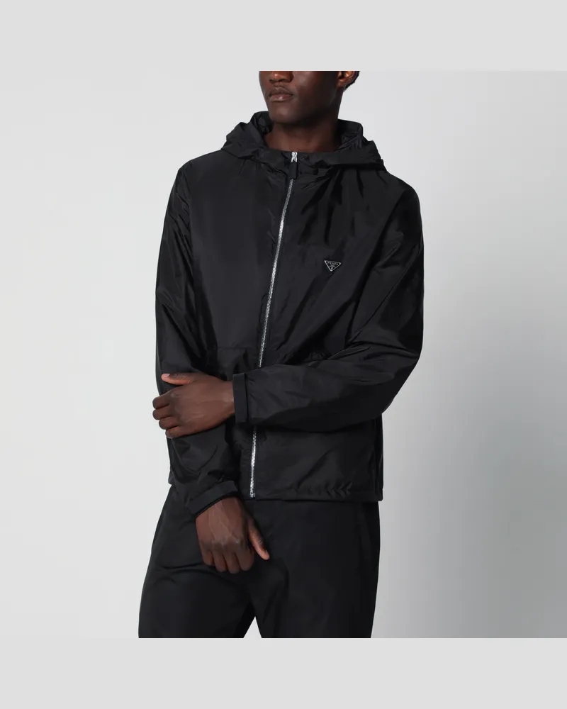 Prada Schwarze Re-Nylon Jacke Black
