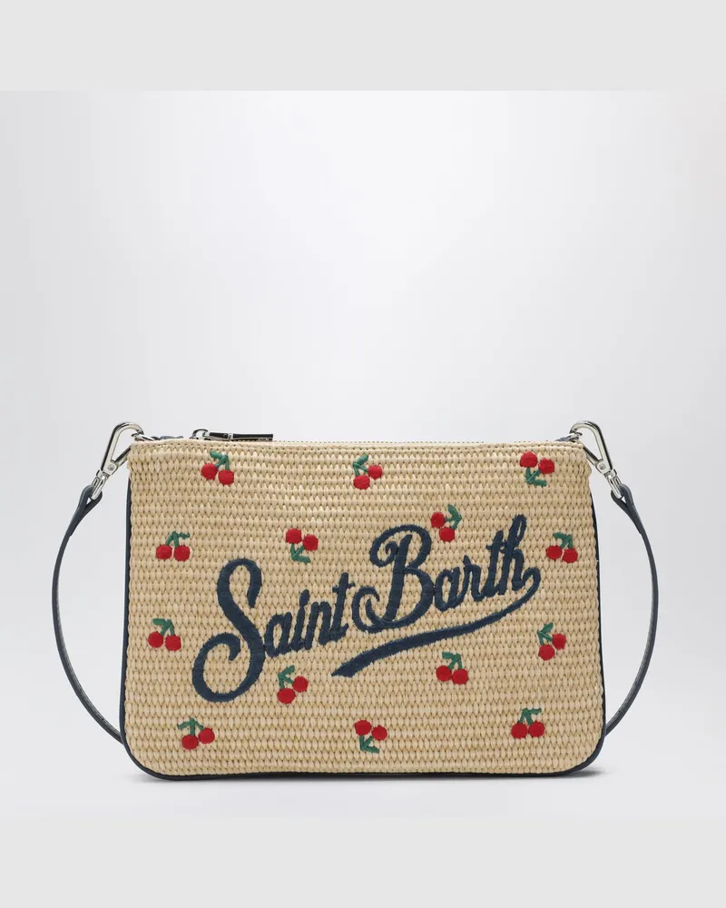 MC2 Saint Barth Bast-Pochette mit Kirschstickerei Beige