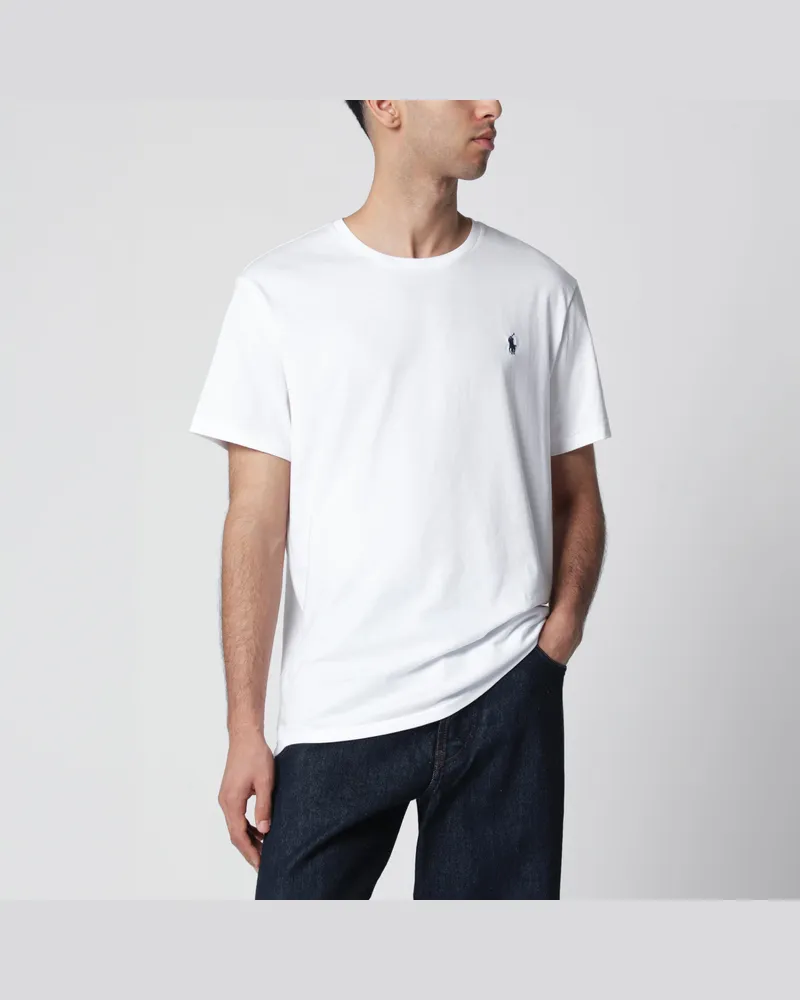 Ralph Lauren T-Shirt weiß aus Baumwolle Custom Slim-Fit White