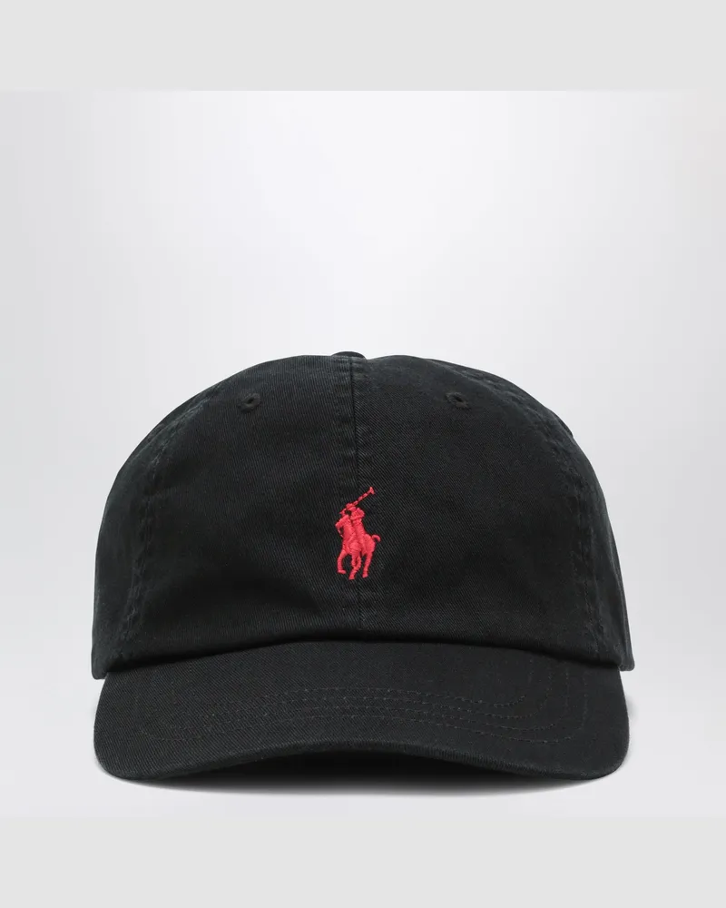 Ralph Lauren Schwarze Baseballkappe mit Logo Black