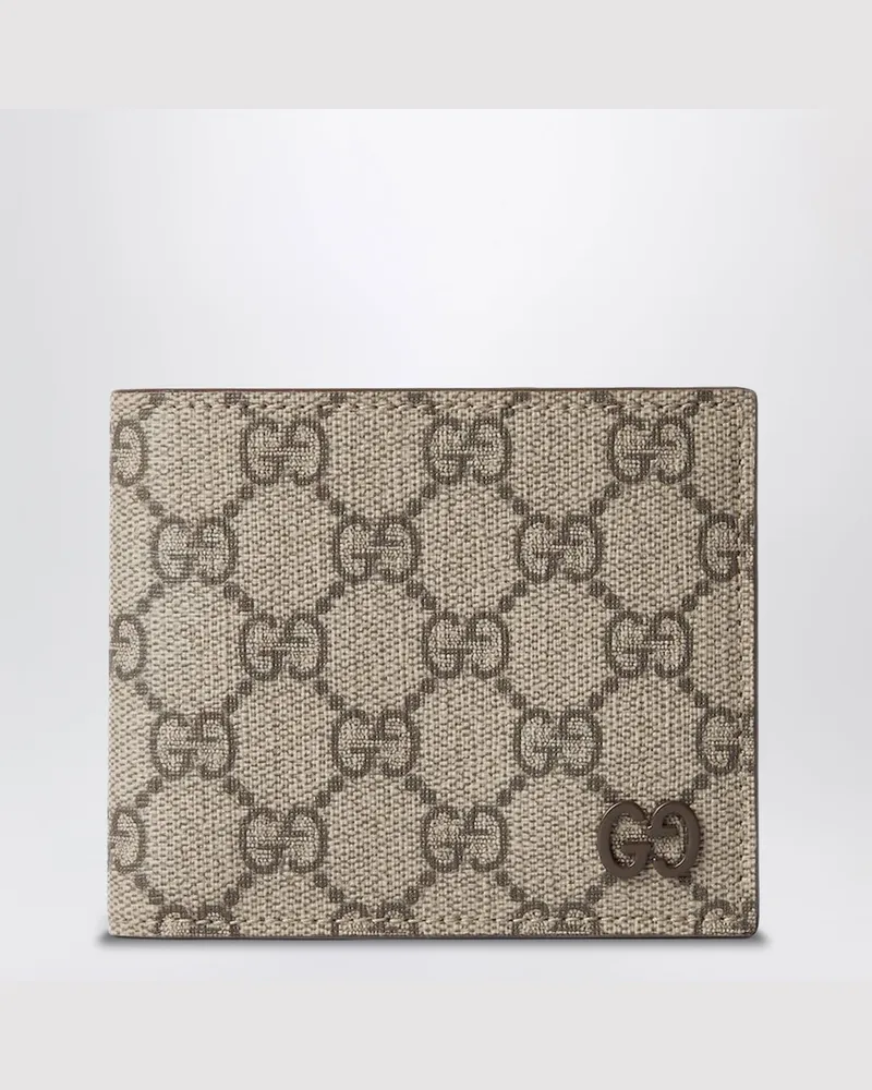 Gucci Portemonnaie aus GG Supreme-Stoff in Beige/Ebenholz Beige