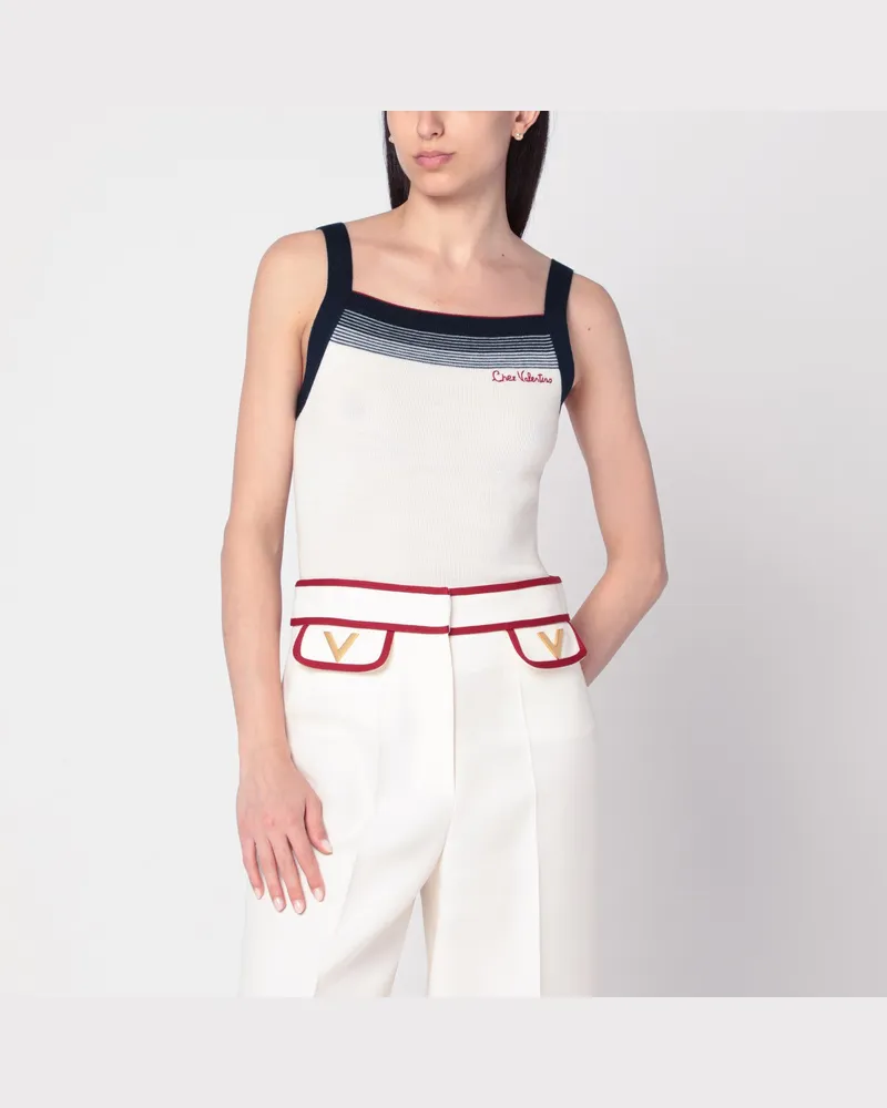 Valentino Garavani Oberteil mit Chez  Stickerei aus Wolle 