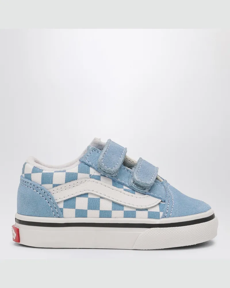 Vans Sneaker Old Skool weiß/blau mit Check-Muster Light