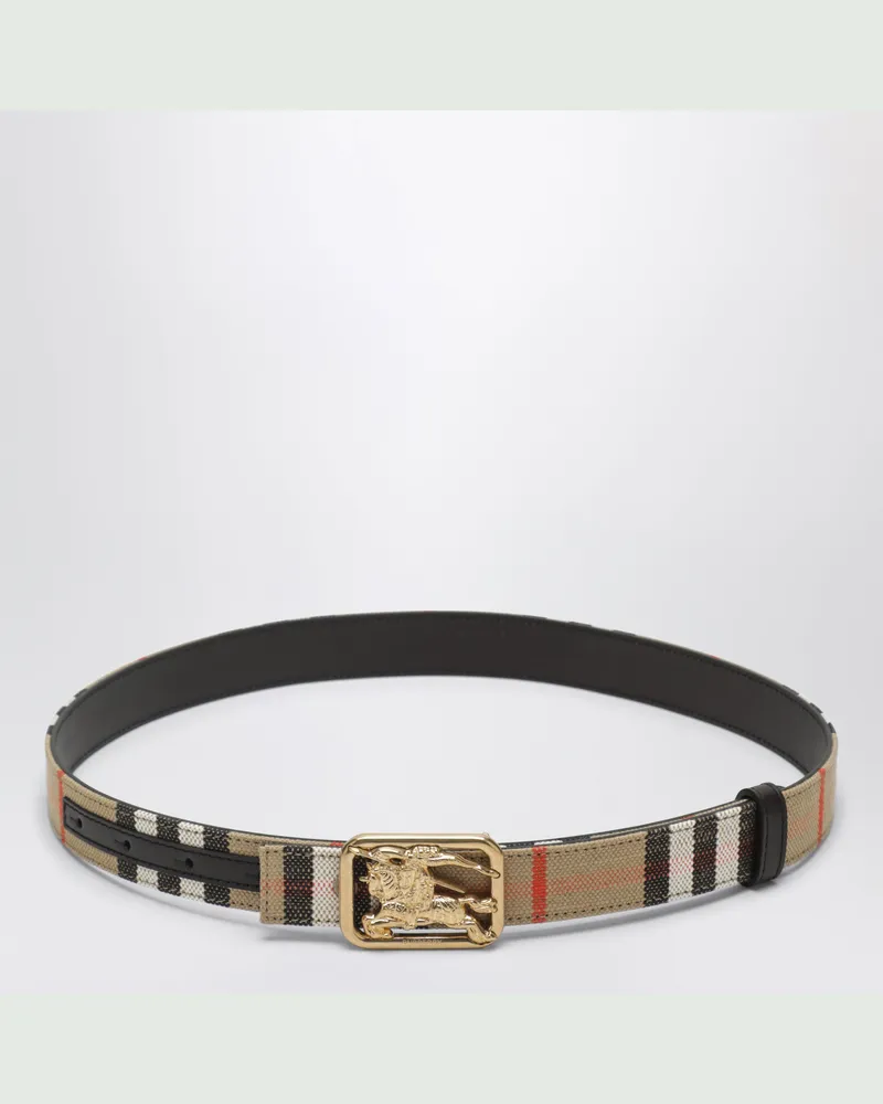 Burberry Wendbarer Rider-Gürtel in Sandbeige/Braun Peat Beige
