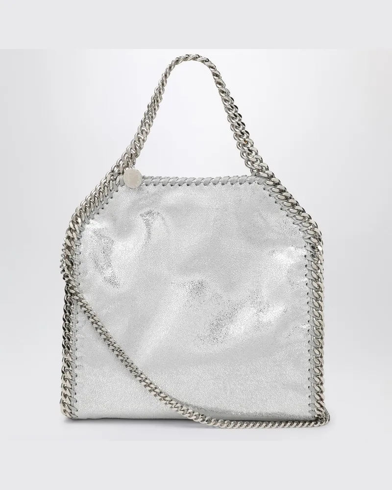 Stella McCartney Silberfarbene Falabella Mini-Tasche Metallisch