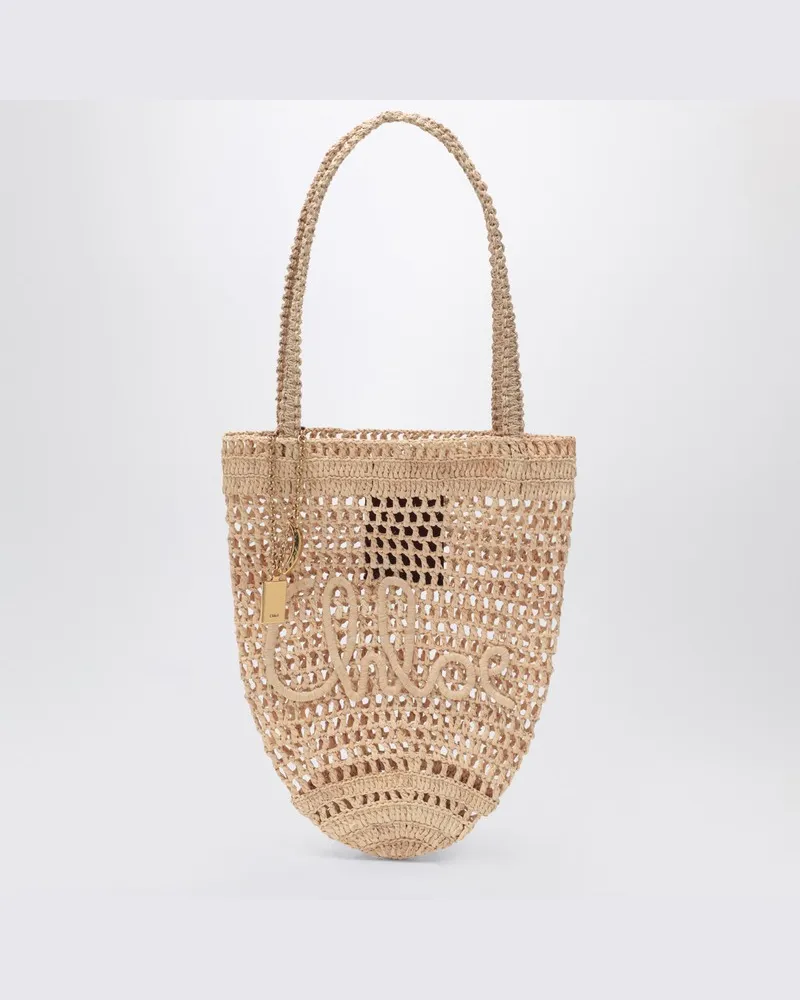 Chloé Kleine Summer Banana Tote Tasche in Sandfarbe Beige