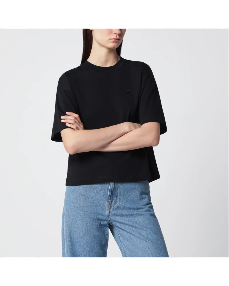 Carhartt WIP Schwarzes Chester Cropped-T-Shirt aus Bio-Baumwolle Black