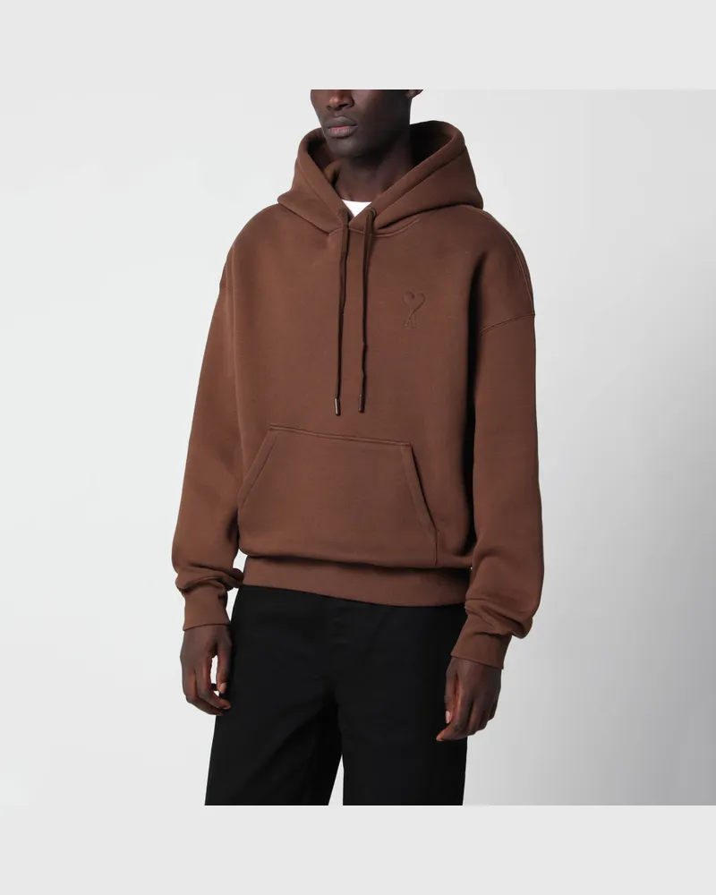 AMI Paris Braunes Ami De Coeur Sweatshirt Brown