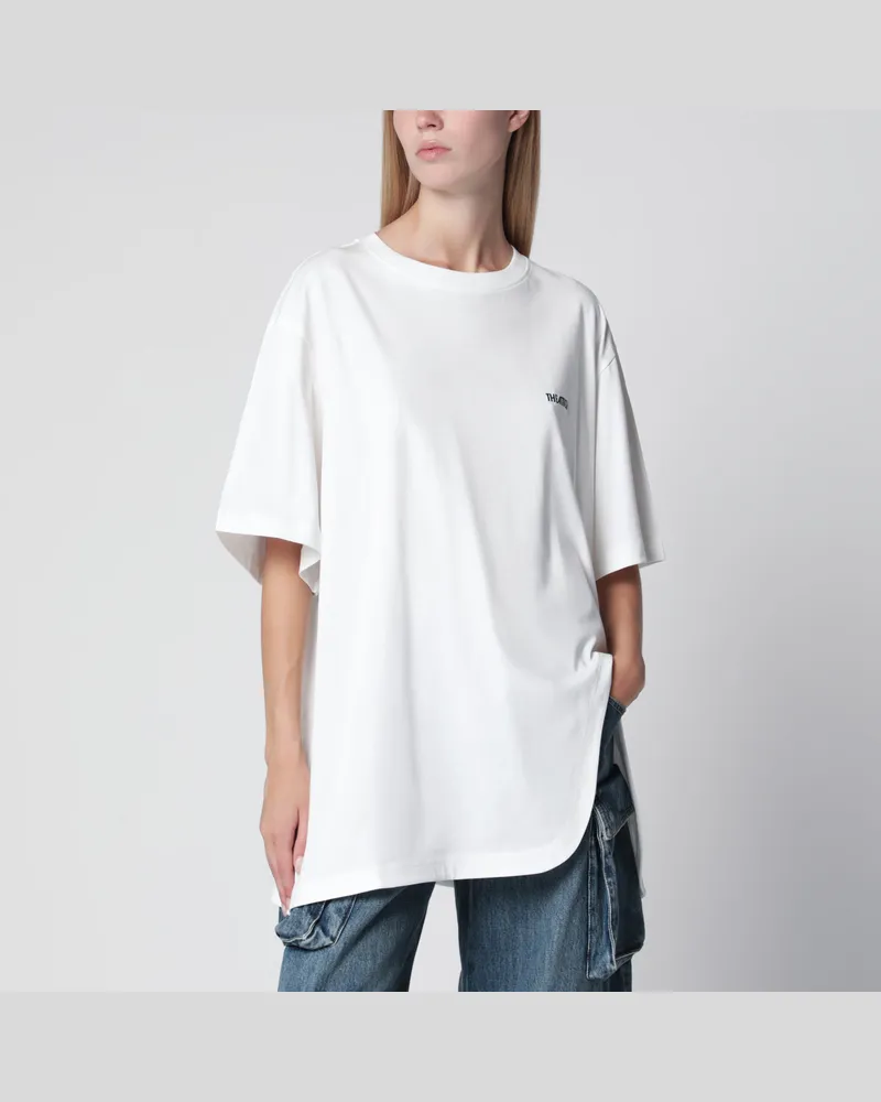 ATTICO Oversize-T-Shirt mit Cut-out aus Baumwolle White