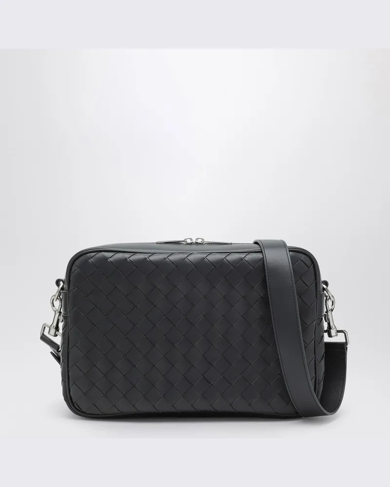 Bottega Veneta Große Schultertasche Hop Olive aus Wildleder Grau