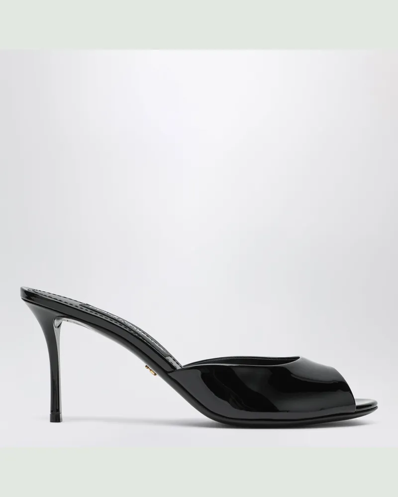 Dolce & Gabbana Schwarze Keira Lack-Mules Black