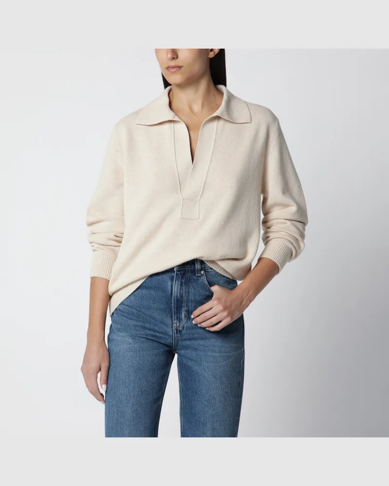 Victoria Beckham Genevieve Pullover aus Elderflower-Kaschmirmischung Beige
