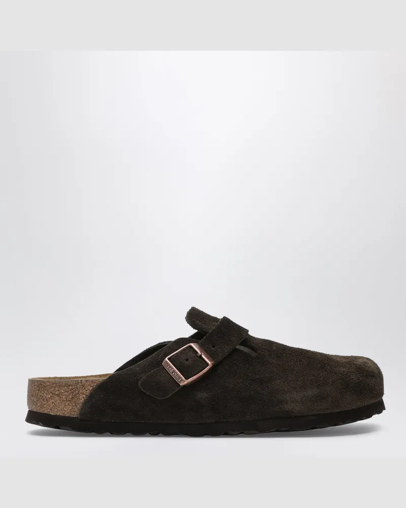 Birkenstock Boston Clogs aus Wildleder in Braun von Brown