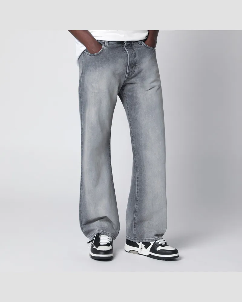 OFF-WHITE Graue Jeans mit Washed-Effekt Grey