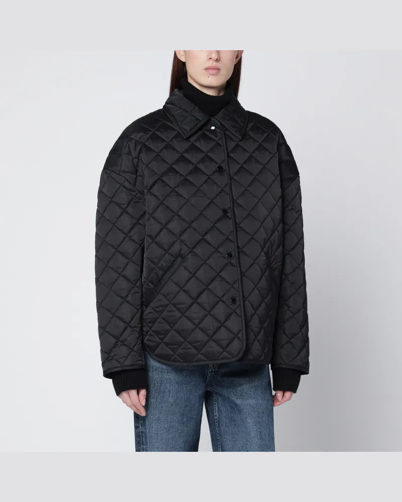 Totême Schwarze gesteppte Jacke Black