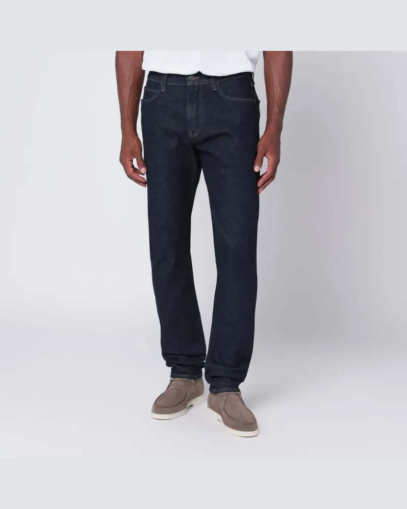 Loro Piana Doccio-Jeans in Dunkellagune Blau
