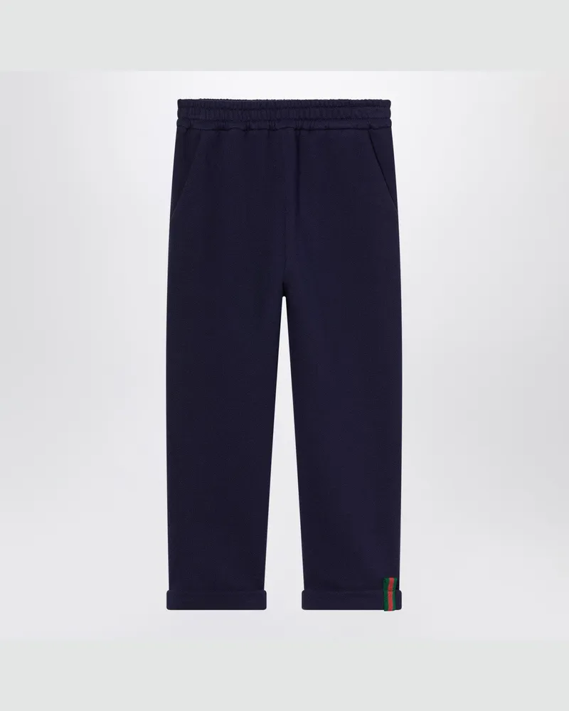 Gucci Dunkelblaue Hose mit Web-Detail Blue