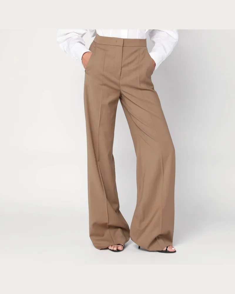 Max Mara Weite beige Wollhose Beige