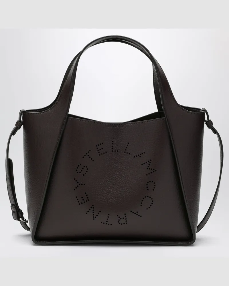 Stella McCartney Schulter-Tote-Bag aus veganem Leder in Chocolate Brown