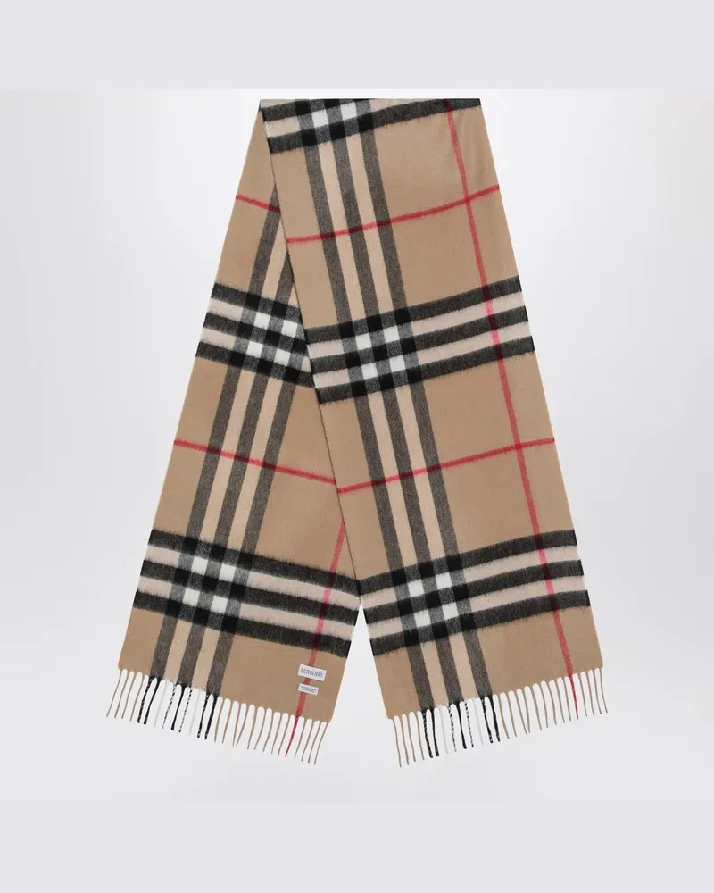Burberry Kaschmirschal mit Karomuster Beige