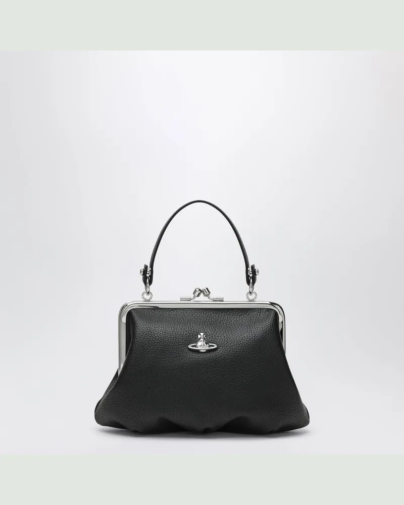 Vivienne Westwood Granny Frame Tasche aus schwarzem genarbtem PU Black