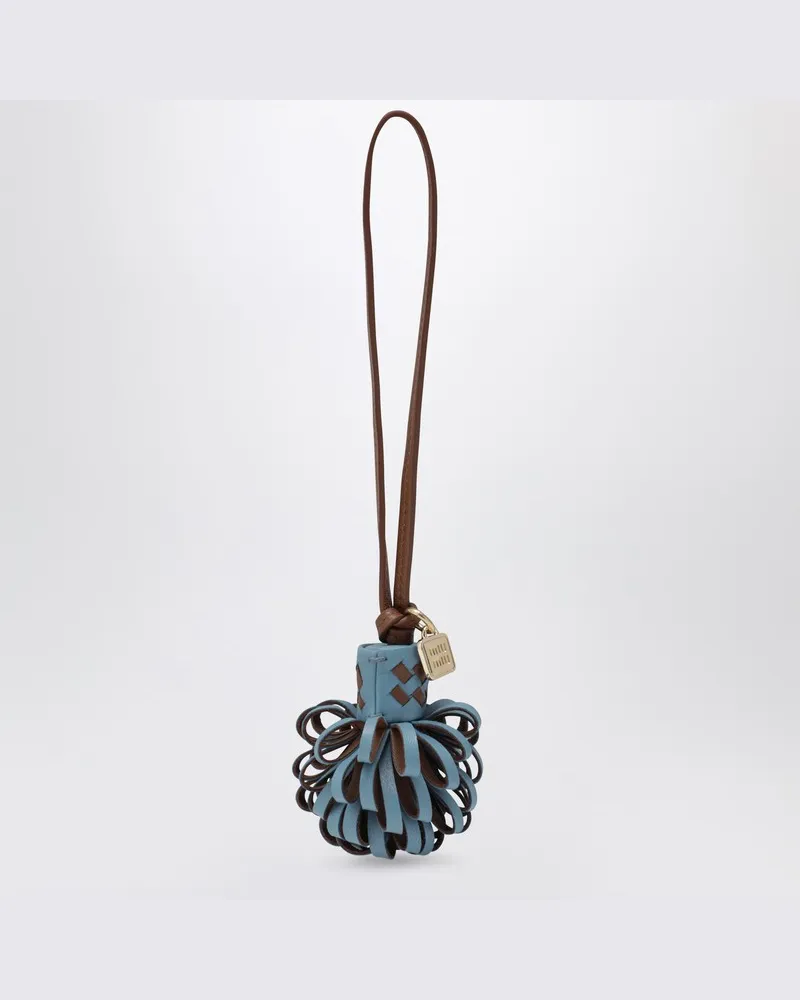 Miu Miu Blau/brauner Anhänger aus Nappaleder Braun