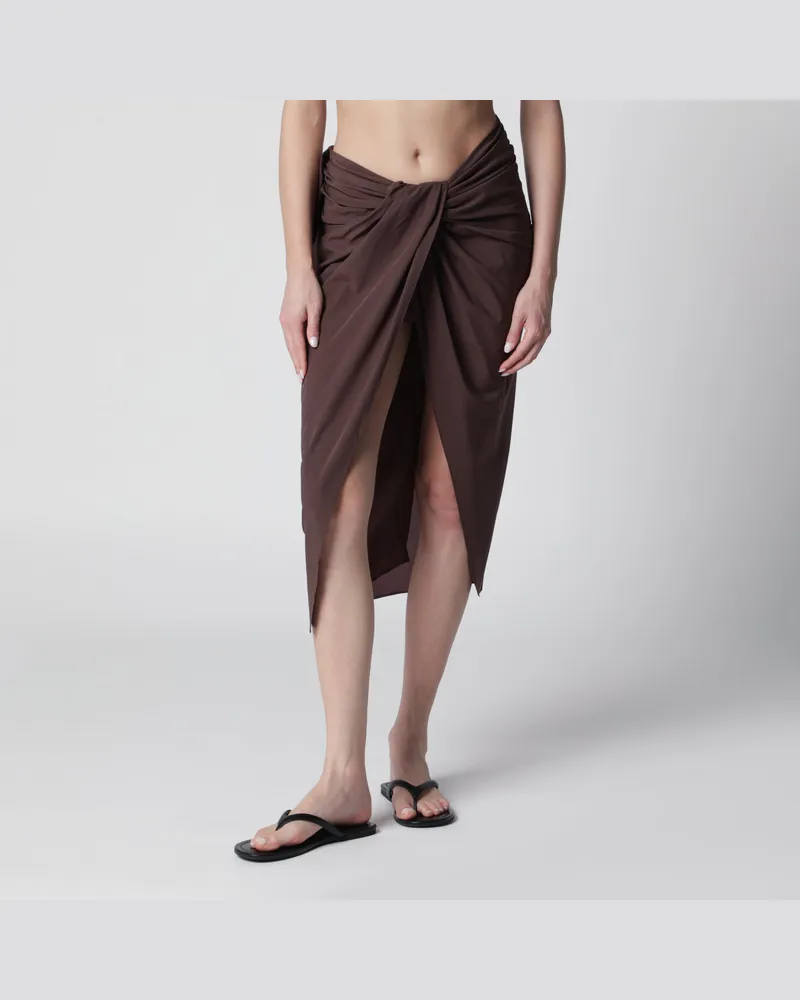 Jacquemus Asymmetrischer Pareo-Rock in Braun Brown