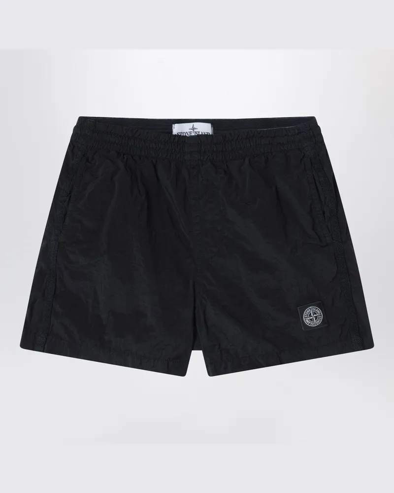 Stone Island Marineblaue Badehose aus Nylon Blau