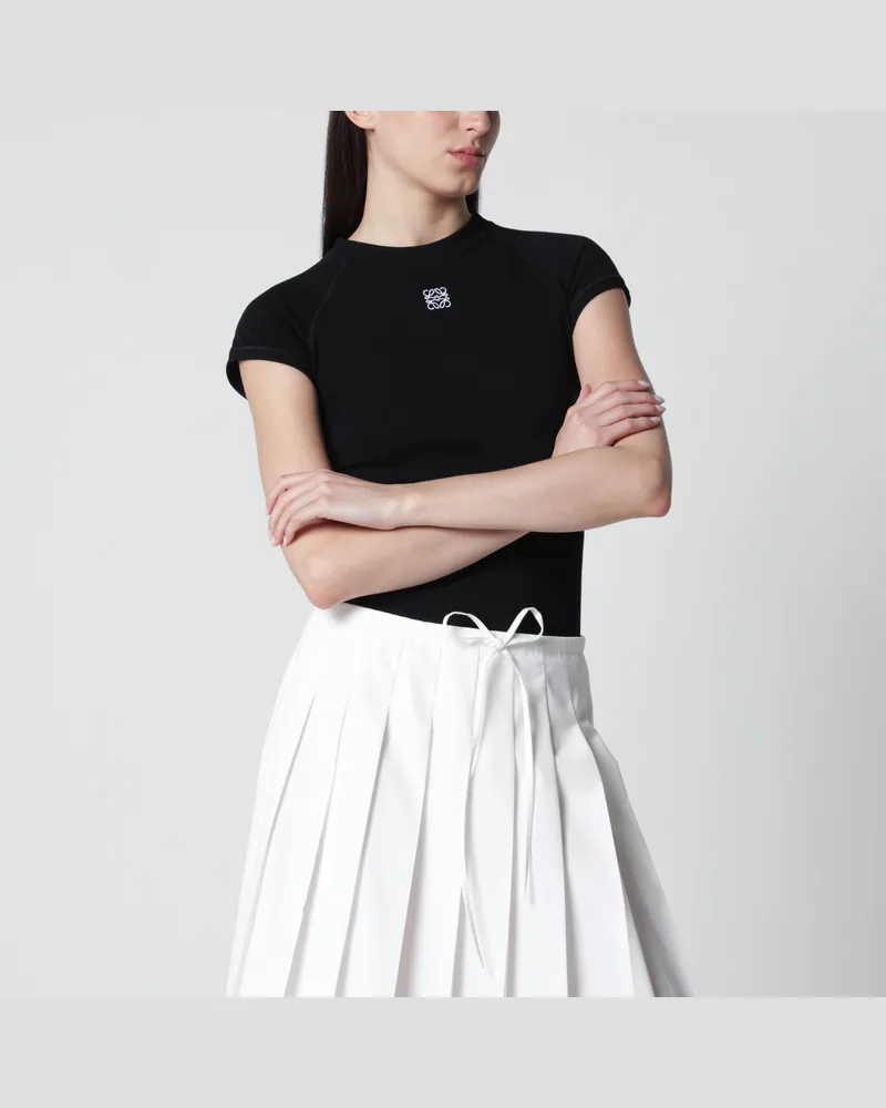 Loewe Schwarzes Small-Fit-T-Shirt aus Baumwollmix Black