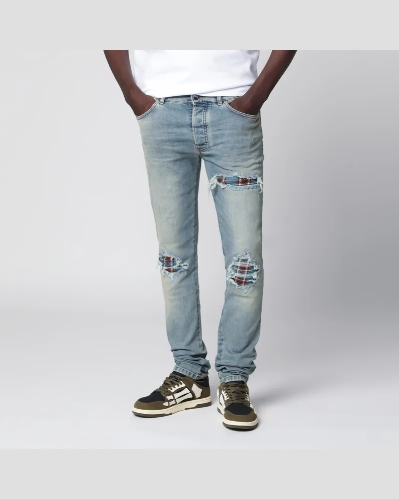 Amiri MX1 Jeans aus Stretchdenim mit Flanell in Indigo Light